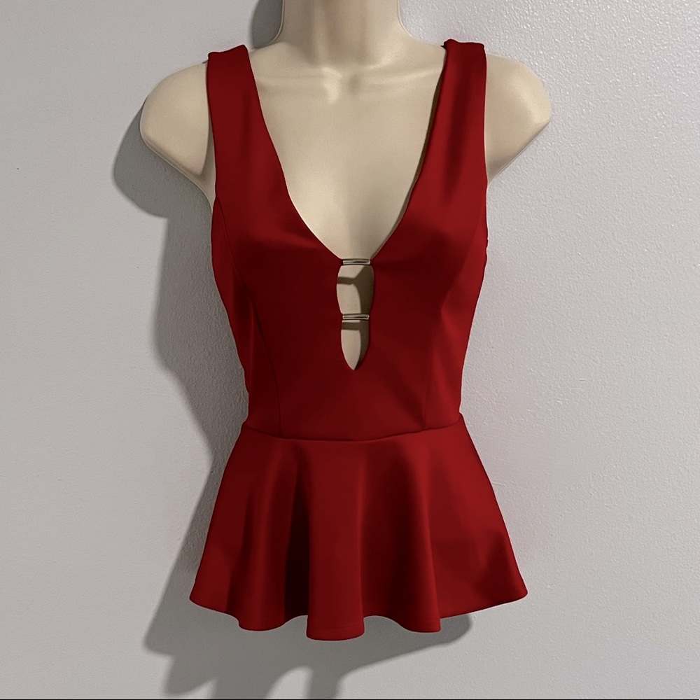 Charlotte Russe dressy red top in XS